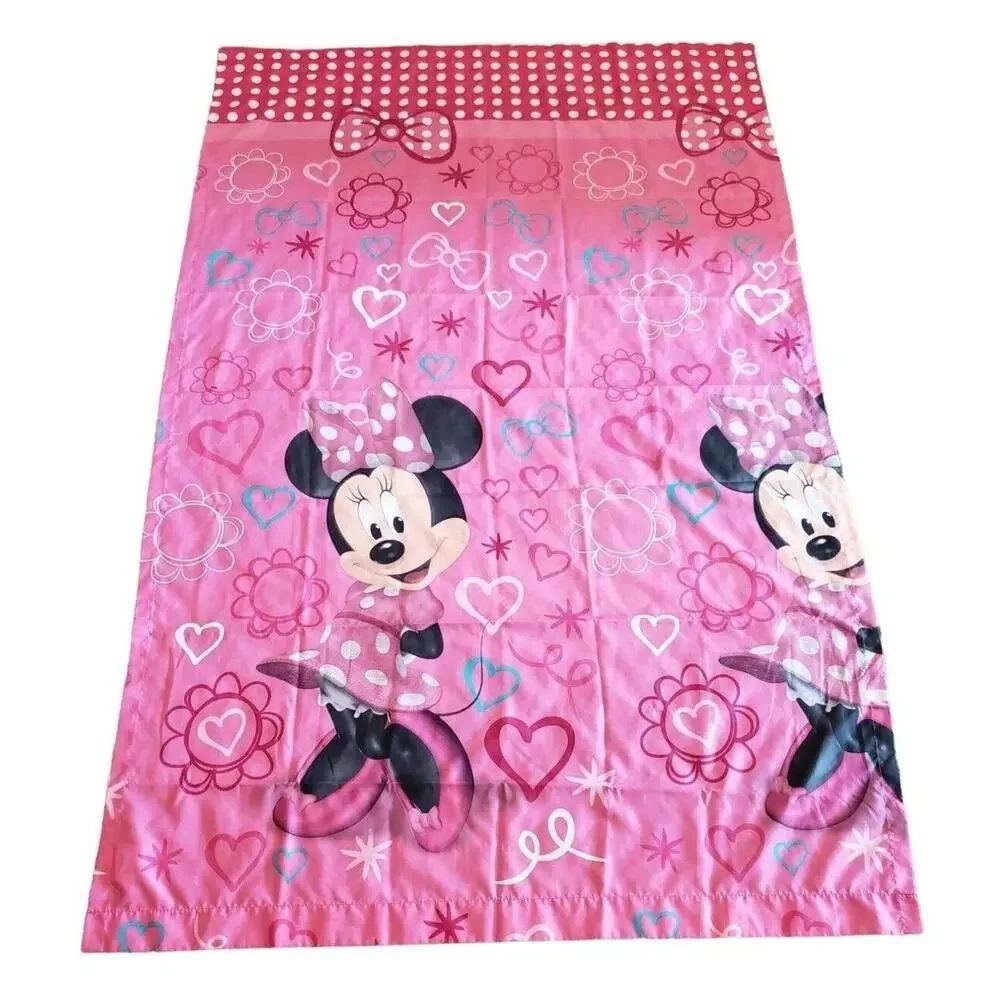 Disney Minnie Mouse Curtain Panel Pink Bow-Tique Size 42”x 63”